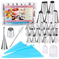 Los mejores  - Boquillas para manga pastelera- Gyvazla 32pcs Set Incluir 20 Boquillas- 5 Boquillas más grande- Boquilla de Hierba…